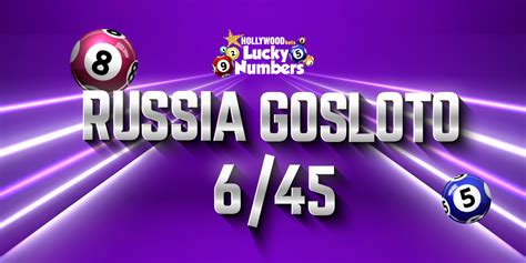Russia Gosloto 6/45 .